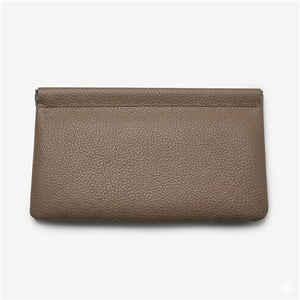 Leather Large Purse - Brown