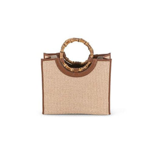 Bamboo Handle Bag Medium Paglia / Natural Brown