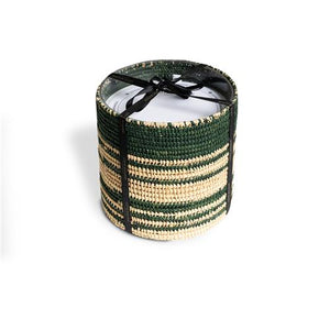 Green Raphia Candle