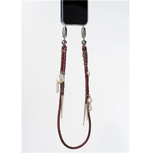 Leather Bolo & Pearl Shoulder / Antique Brown