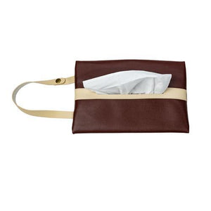 Leather Tissue Cover with Handle