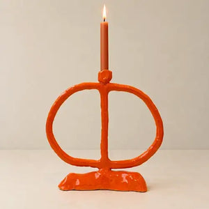 Janice Jill Studio Nitamb Candlestick - Orange