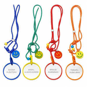 Back to School - Round Mirror on Smiley Rope