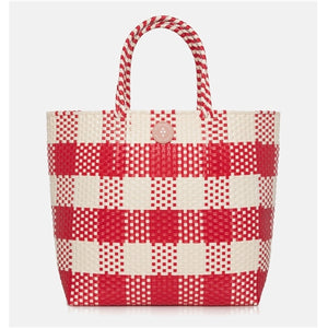 Woven Tote Bag Red