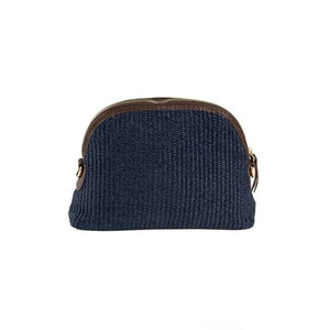 Trousse Medium Paglia / Navy Blue