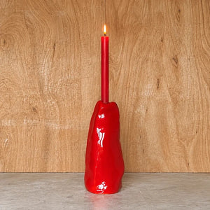 Janice Jill Studio Shila Candlestick - Red