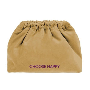 Velvet Clutch Bag Choose Happy
