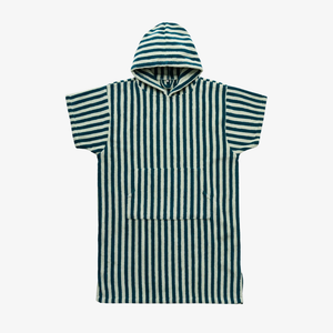 Bongusta Naram Adult Poncho in Sea Foam & Deep Teal