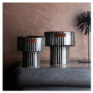BOUGIE COUPE ZEBRE/MANDARINE