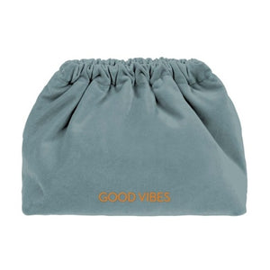 Velvet Clutch Bag Good Vibes