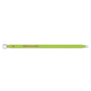 Satin Bracelet "Dream Plan Do" Neon Green