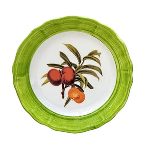 BOTANICA CERAMIC SALAD PLATE-PEACHES