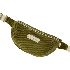 Albane Velvet Banana Bag Green