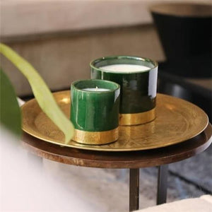 Ceramic / Green Gold Candle