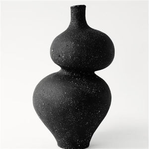 Ceramic Vase Black 30x20 cm