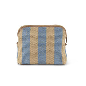 Trousse Large Paglia/Light Blue