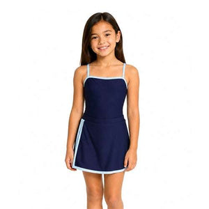 Kids - Two Tone Swimsuit & Skort Set