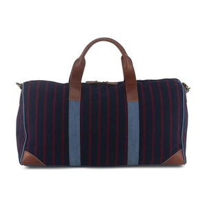 Pinstripe Boston Borsone Large Blue