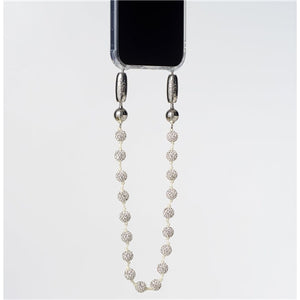 Pave Disco Ball Wristlet/ Diamond white