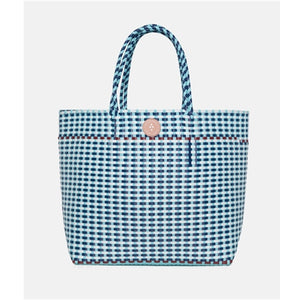 Woven Tote Bag Light Blue