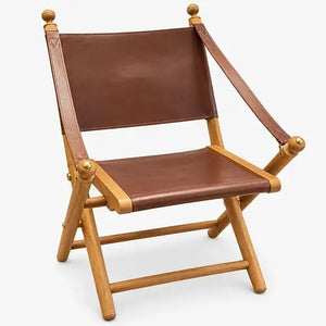 Leather Folding Chair - Kayu