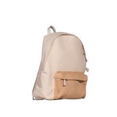 Zaino Classic Canvas Rafia Pocket / Beige