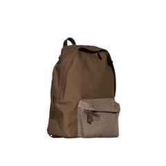 Zaino Classic Canvas Beige Rafia Pocket / Olive