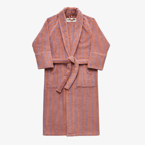 Bongusta Naram Adult Bathrobe in Camel & Ultramarine