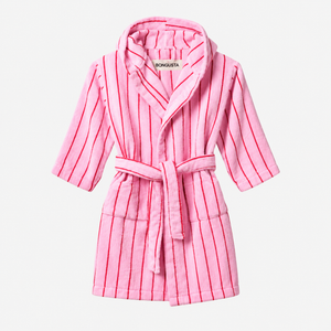 Bongusta Naram Kids Bathrobe in Baby Pink & Ski Patrol Terry
