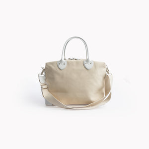 Harvard Mini Weekend Bag / Beige/White
