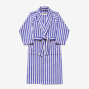 Bongusta Naram Adult Bathrobe in Dazzling Blue & Rose Terry
