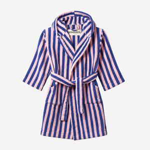 Bongusta Naram Kids Bathrobe in Dazzling Blue & Rose Terry
