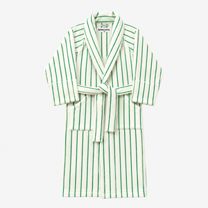 Bongusta Naram Adult Bathrobe in Pure White & Grass Terry