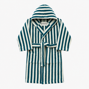 Bongusta Naram Kids Bathrobe in Sea Foam & Deep Teal