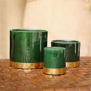 Ceramic / Green Gold Candle