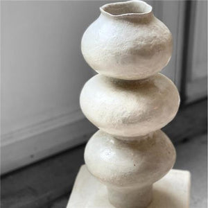 Ceramic Vase White 40x20 cm