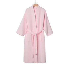 Waffle Bathrobe Light Pink
