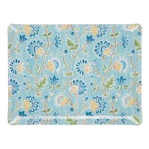 Fabric Tray Medium Indienne Stripe Blue/Green