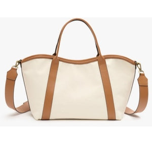 Canvas Lola Bag Leather / Cream