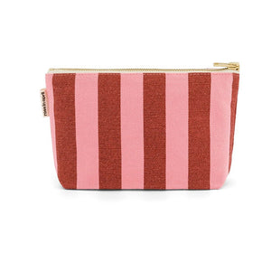 Rose in April Sofia Pouch in Stripes brick / pink