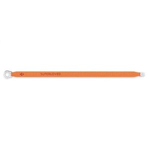 Satin Bracelet "Superloved" Neon Light Orange