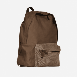 Zaino Classic Canvas Beige Rafia Pocket / Olive