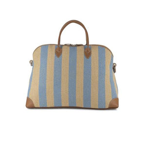 London Borsone Large Paglia/Light Blue