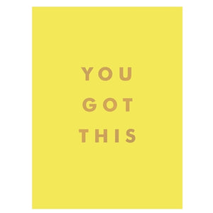 You got this