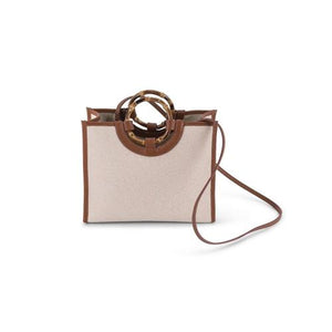 Bamboo Handle Bag Small Canvas/Cream