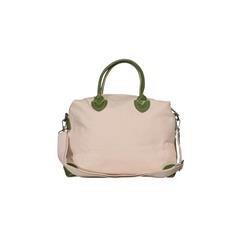 Harvard Mini Weekend Bag / Beige/Green