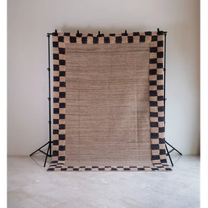 Checkered Rug (Granite Grey) 195x290cm - Khaneh