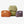 Four quilted fabric pouches or small bags in different colors and patterns, stacked and arranged on a plain light background. The colors include rust orange, green with cream floral pattern, olive green, and blue with orange pattern.