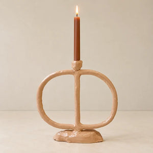 Janice Jill Studio Nitamb Candlestick - Beige