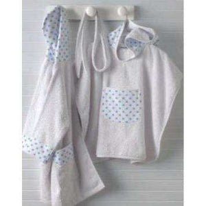 Bellora Kids Bathrobe Blue Dotted-Baby & Kids-Workshop-Bellora
